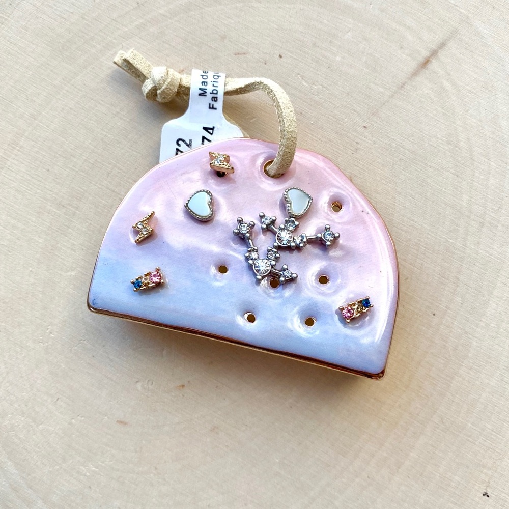 NWT Free People Dreamer Ceramic Stud Earring Set Gold Silver - Picture 6 of 16